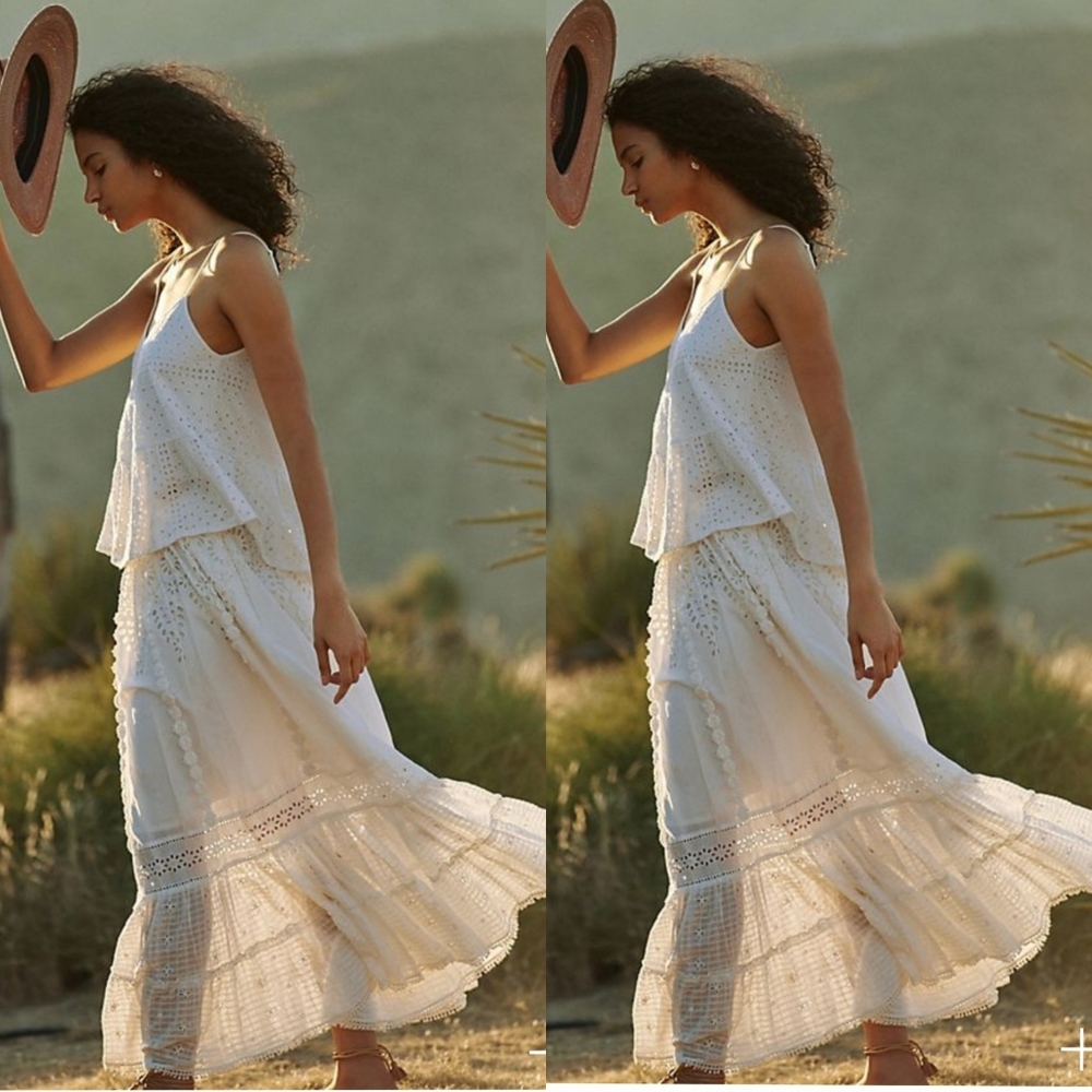 Anthropologie Diana Eyelet Maxi Skirt.  New with tags.